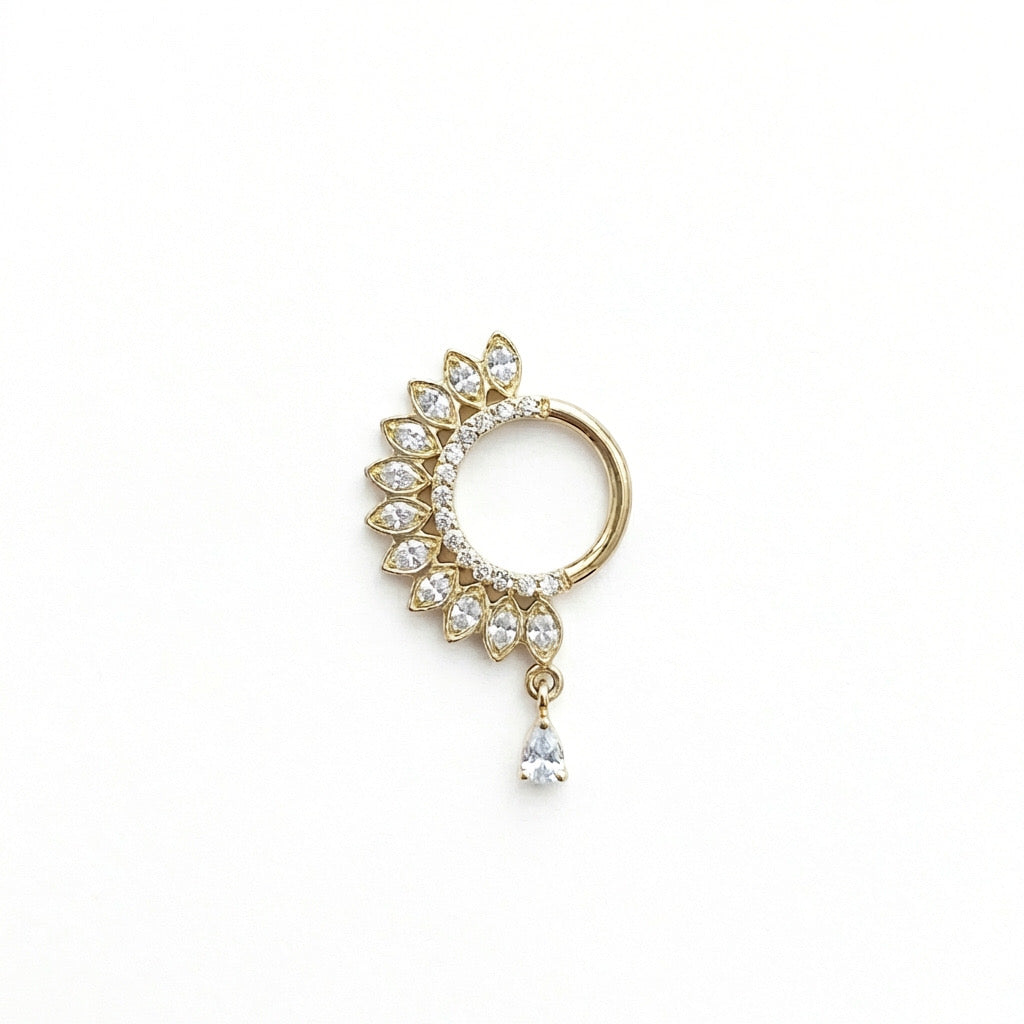 Anneau cliker avec strass