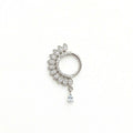 Anneau clicker avec strass