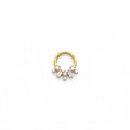 Anneau clicker doré avec strass