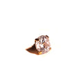 Puce interne strass blanche ronde grande