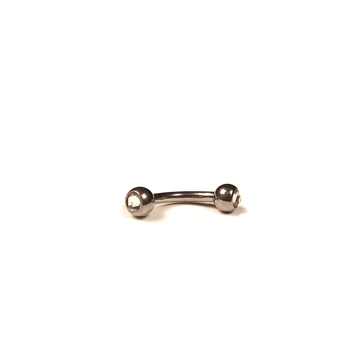 Piercing arcade argenté perle blanche couverte