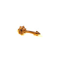 Piercing arcade dorée toile d’araignée avec perle noir centrale