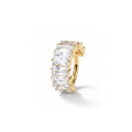 Anneau doré clicker avec strass